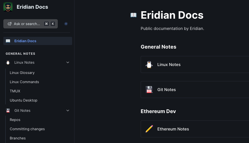 Eridian Docs